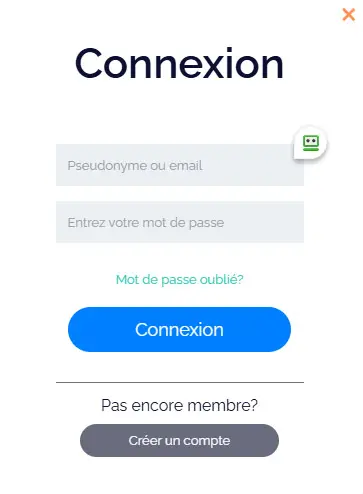 Connexion des membres du COCOA CASINO