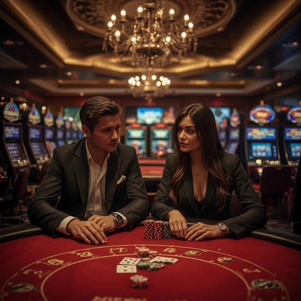 Deux joueurs de poker dans un COCOA CASINO